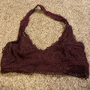 Aerie maroon bralette.